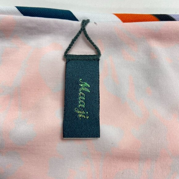 NWT MAAJI SCAPE OF LOVE BIKINI BOTTOM Lavender Floral Striped Cheeky Large L - Picture 8 of 12